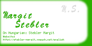 margit stebler business card